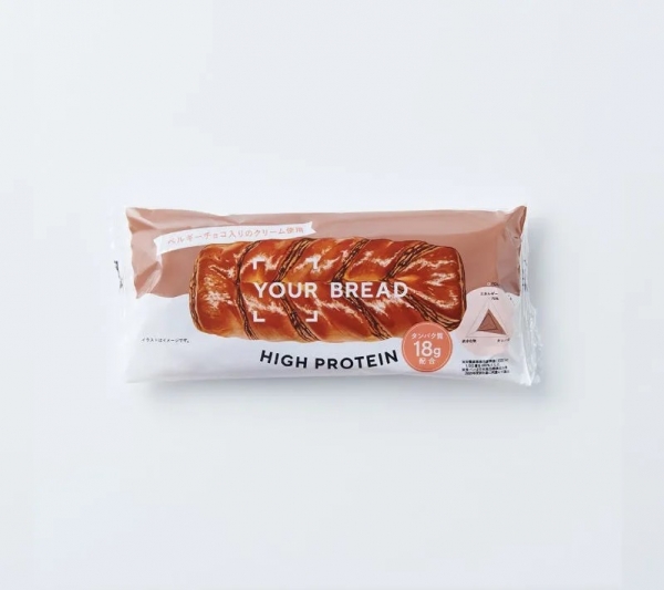 ベルギーチョコ入りのクリーム使用 イラストはイメージです。 YOUR BREAD HIGH PROTEIN 18g 配合